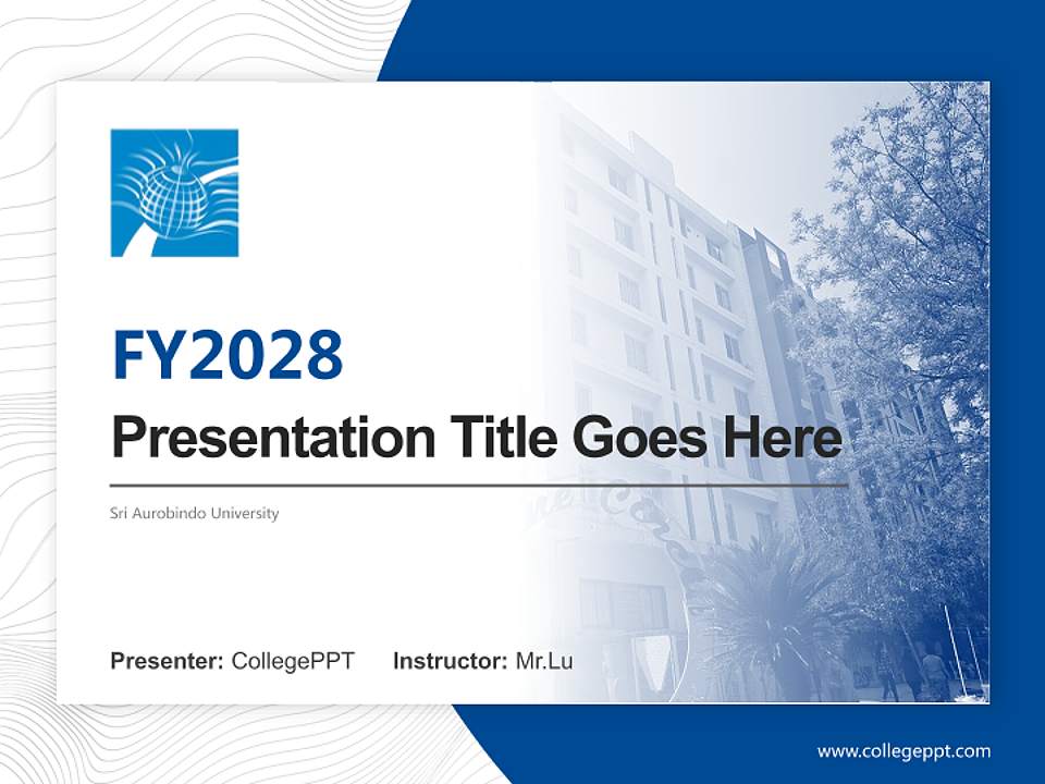 Sri Aurobindo University Academic Presentation/Research Findings Report PPT Template4:3 ratio PPT effect preview image1
