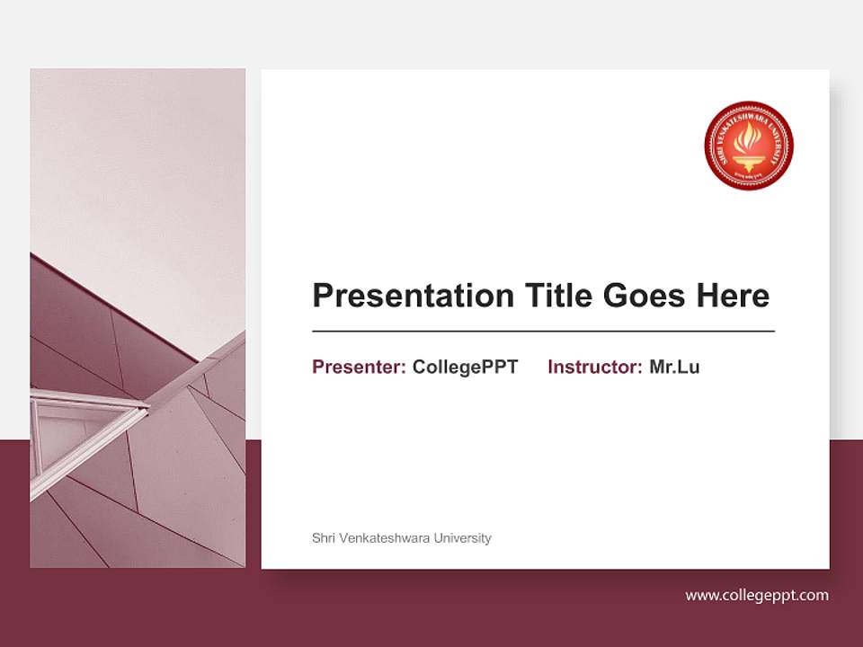 Shri Venkateshwara University General PPT Template4:3 ratio PPT effect preview image6