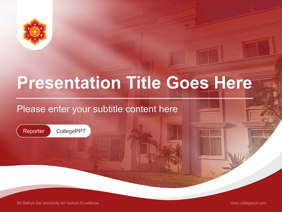 Sri Sathya Sai University for Human Excellence Lecture Sharing and Networking Event PPT Template4:3 ratio PPT effect preview image4