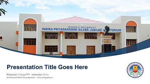 Sri Padmavati Mahila Visvavidyalayam Course/Courseware Creation PPT Template
