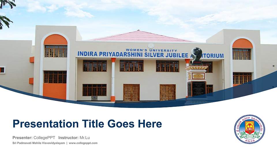 Sri Padmavati Mahila Visvavidyalayam Course/Courseware Creation PPT Template16:9 ratio PPT effect preview image