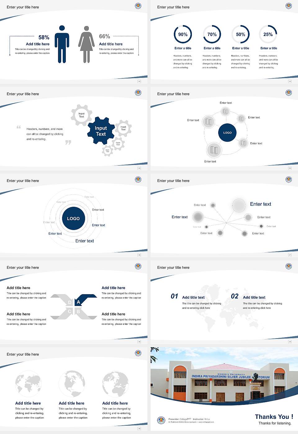 Sri Padmavati Mahila Visvavidyalayam Course/Courseware Creation PPT Template16:9 ratio PPT effect preview image4