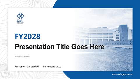 South Asian University Academic Presentation/Research Findings Report PPT Template