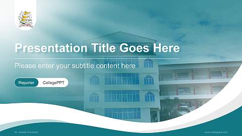 St. Joseph University Lecture Sharing and Networking Event PPT Template