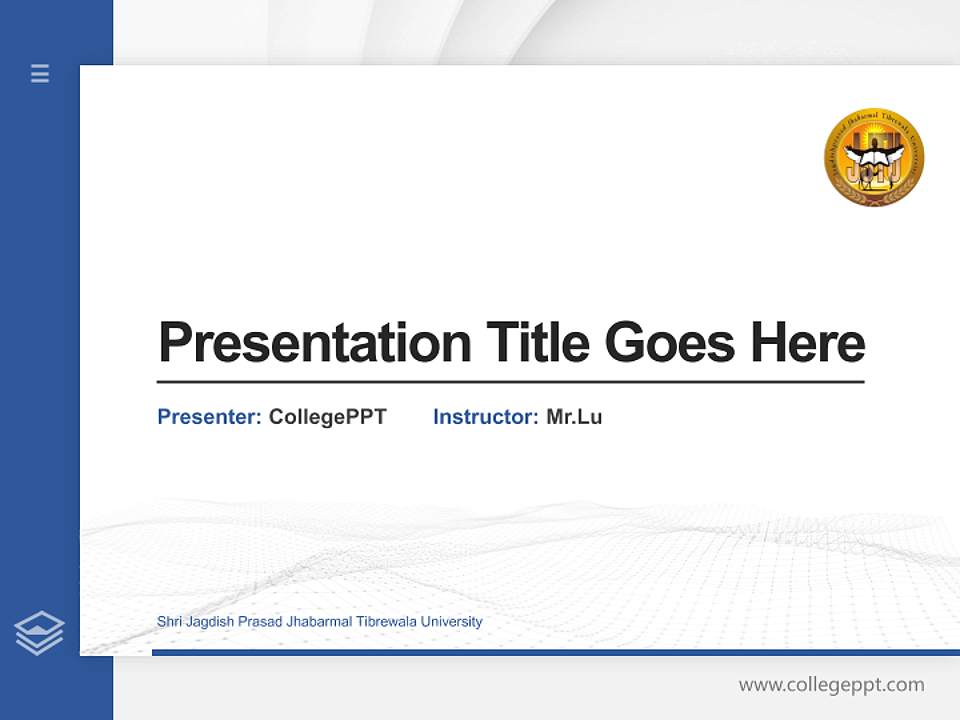 Shri Jagdish Prasad Jhabarmal Tibrewala University Thesis Proposal/Graduation Defense PPT Template4:3 ratio PPT effect preview image5