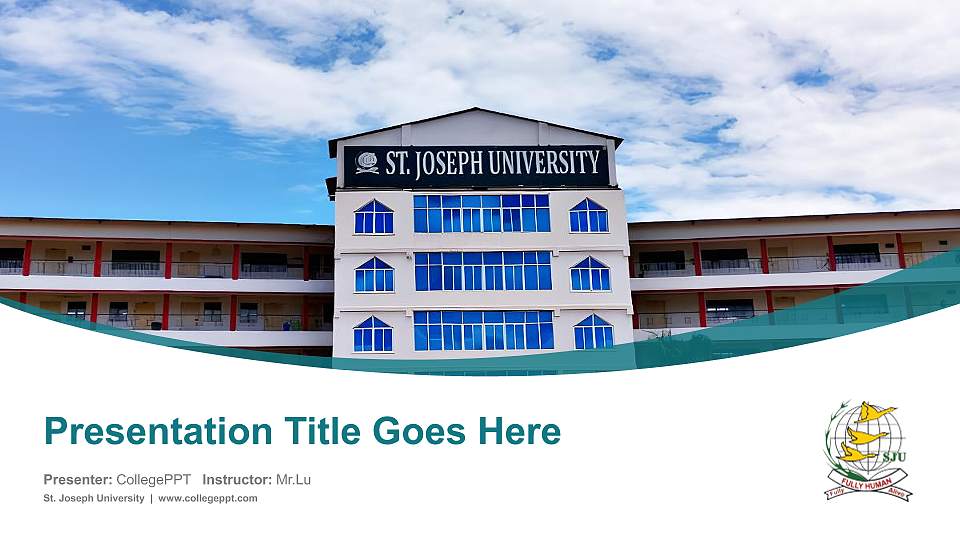 St. Joseph University Course/Courseware Creation PPT Template16:9 ratio PPT effect preview image