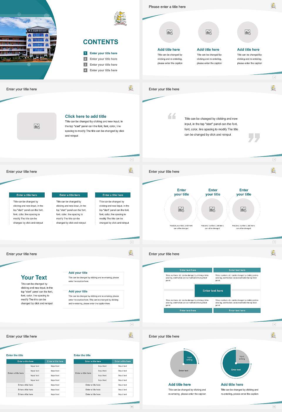 St. Joseph University Course/Courseware Creation PPT Template16:9 ratio PPT effect preview image2