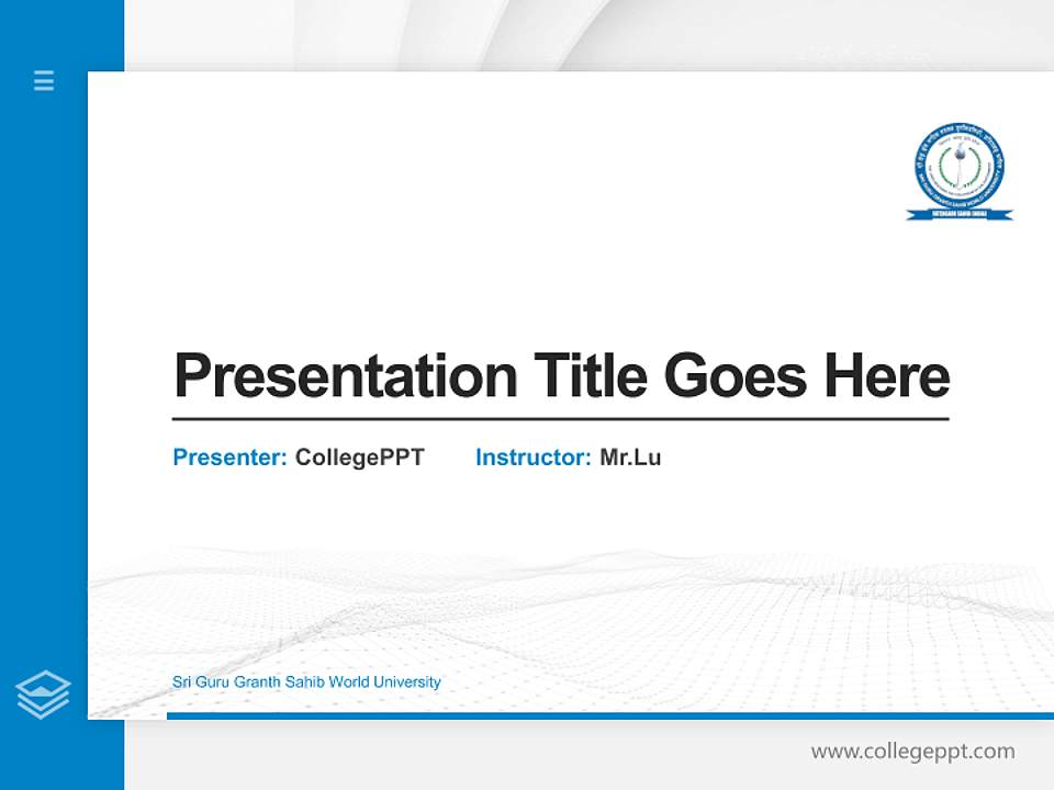 Sri Guru Granth Sahib World University Thesis Proposal/Graduation Defense PPT Template4:3 ratio PPT effect preview image5
