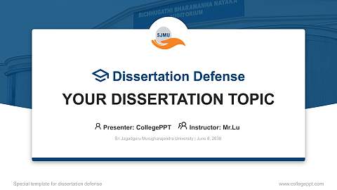 Sri Jagadguru Murugharajendra University Graduation Thesis Defense PPT Template