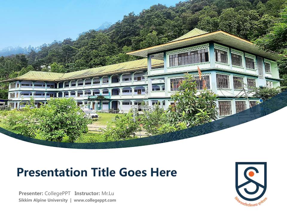 Sikkim Alpine University Course/Courseware Creation PPT Template4:3 ratio PPT effect preview image5