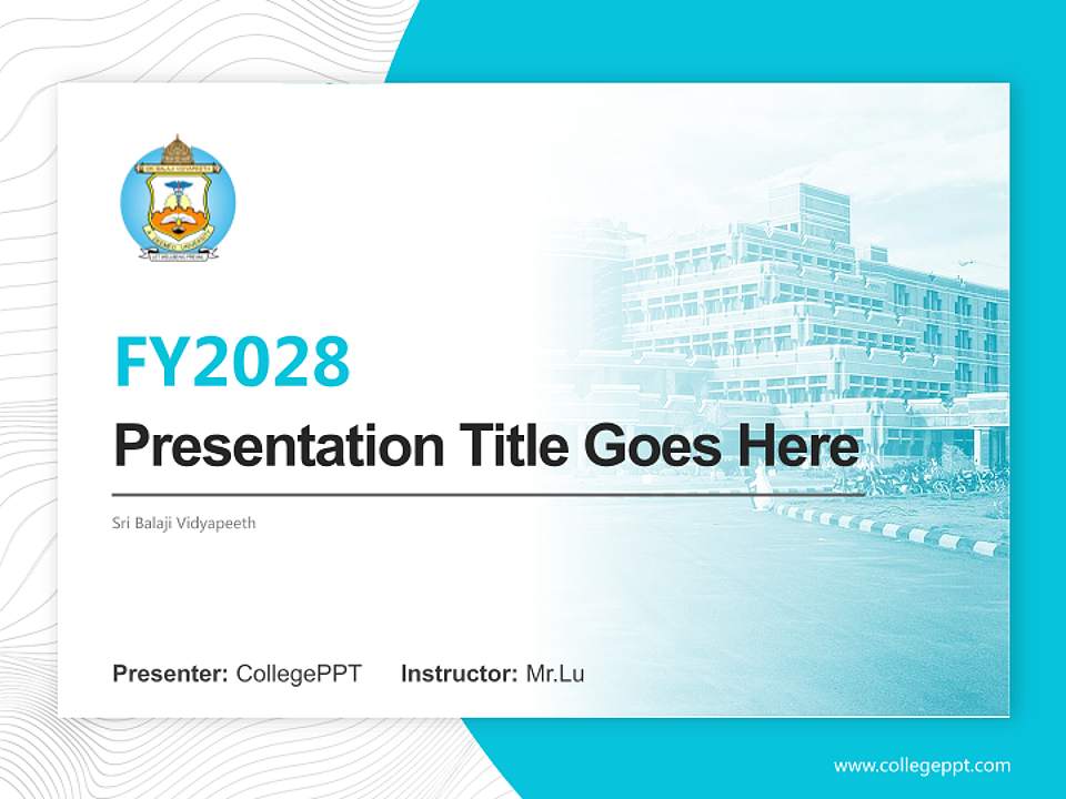 Sri Balaji Vidyapeeth Academic Presentation/Research Findings Report PPT Template4:3 ratio PPT effect preview image5