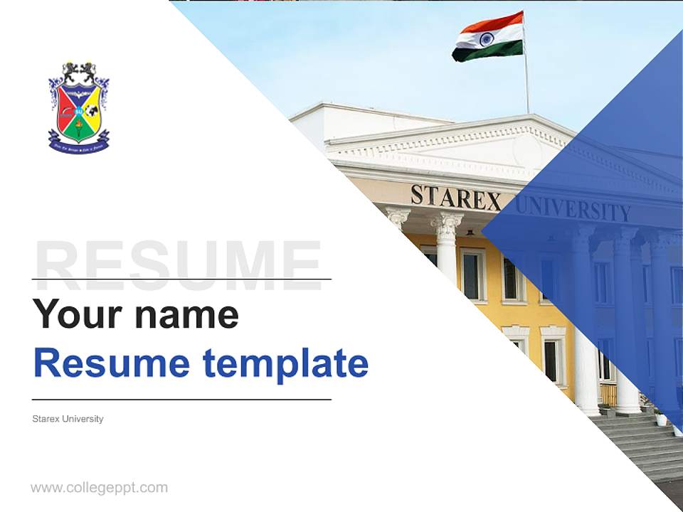 Starex University Resume PPT Template4:3 ratio PPT effect preview image5