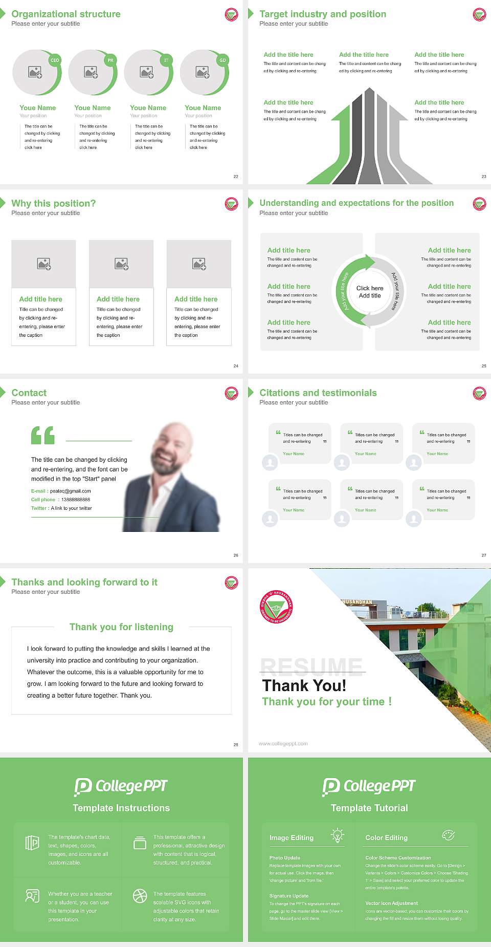 Siksha ‘O’ Anusandhan Resume PPT Template4:3 ratio PPT effect preview image4