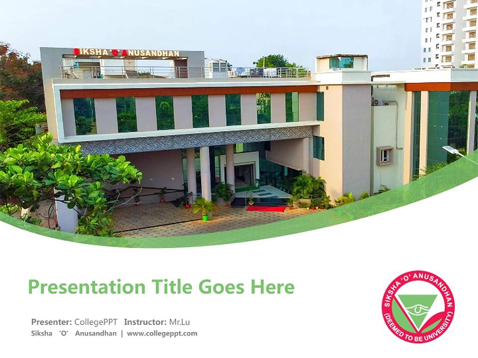 Siksha ‘O’ Anusandhan Course/Courseware Creation PPT Template4:3 ratio PPT effect preview image5