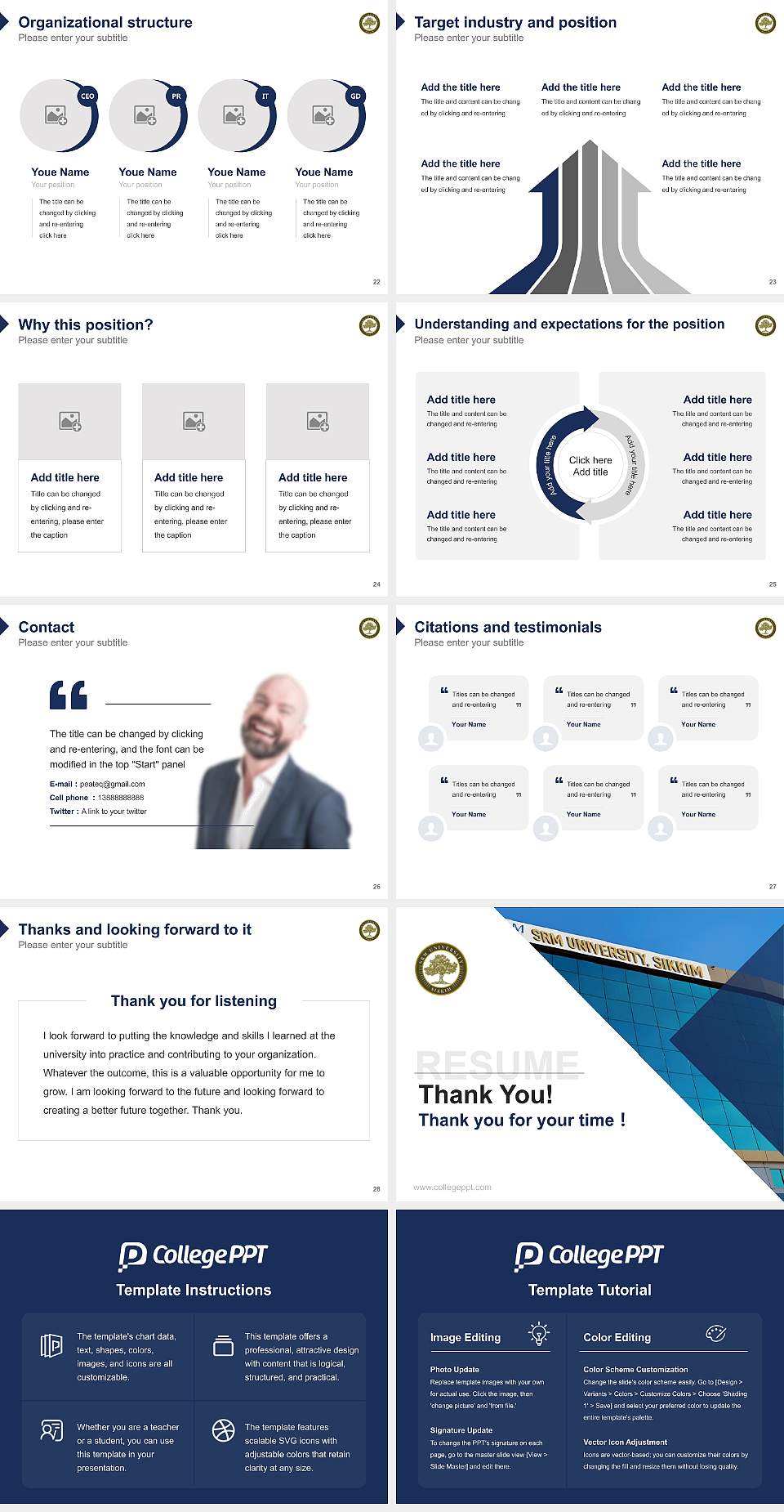 Shri Ramasamy Memorial University Resume PPT Template4:3 ratio PPT effect preview image4