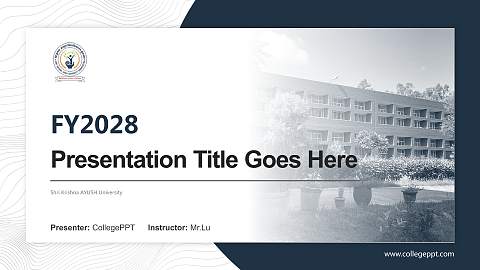 Shri Krishna AYUSH University Academic Presentation/Research Findings Report PPT Template