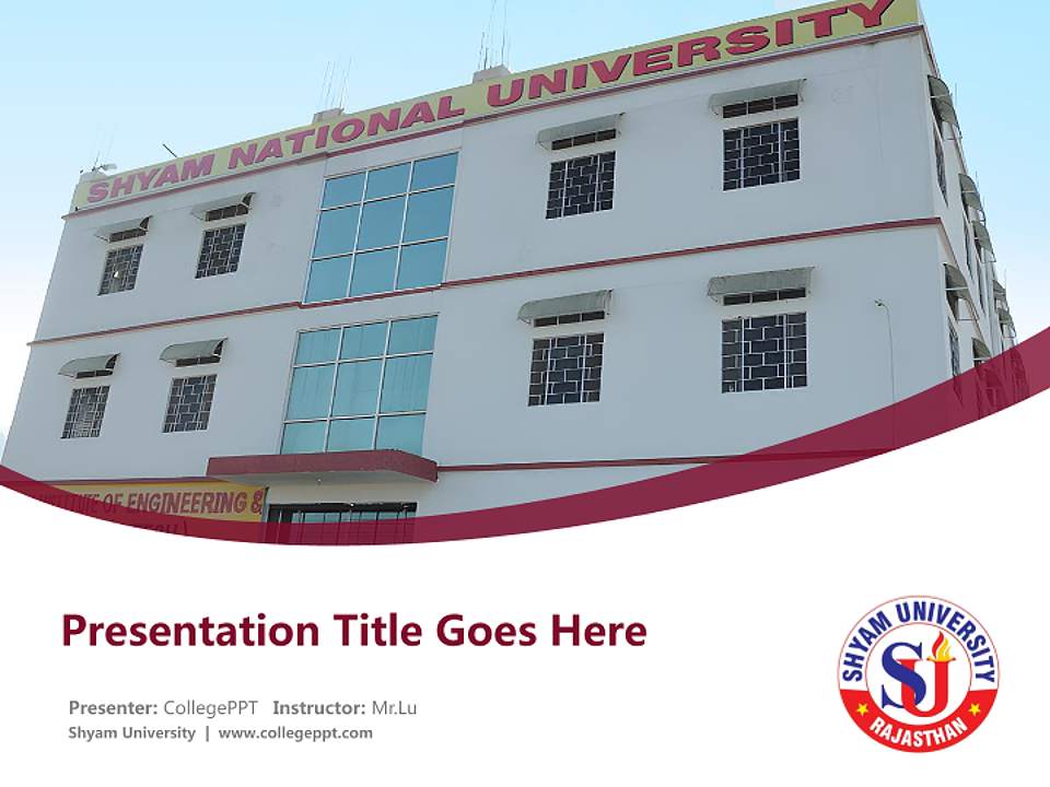 Shyam University Course/Courseware Creation PPT Template4:3 ratio PPT effect preview image5