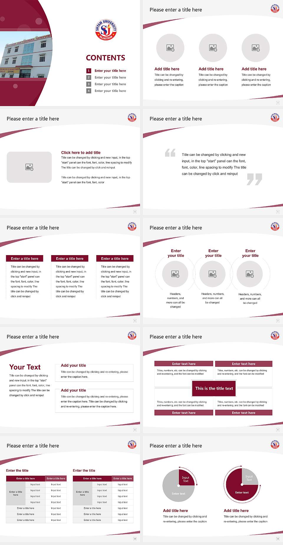 Shyam University Course/Courseware Creation PPT Template4:3 ratio PPT effect preview image2