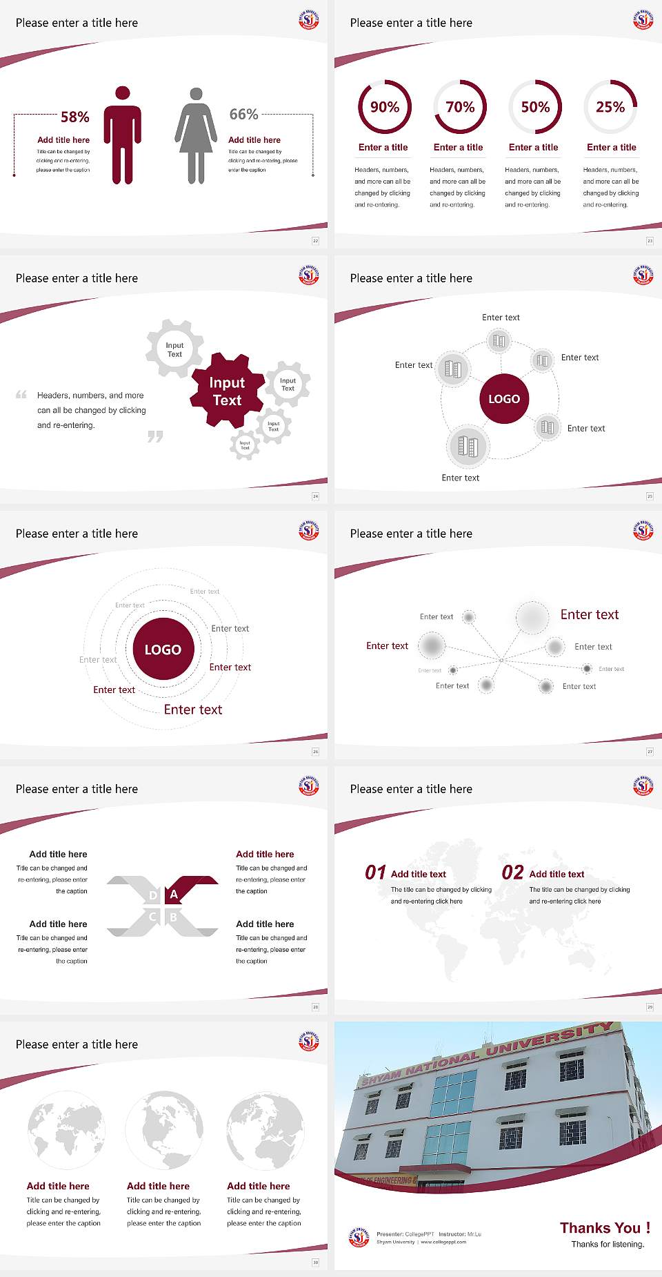 Shyam University Course/Courseware Creation PPT Template4:3 ratio PPT effect preview image4