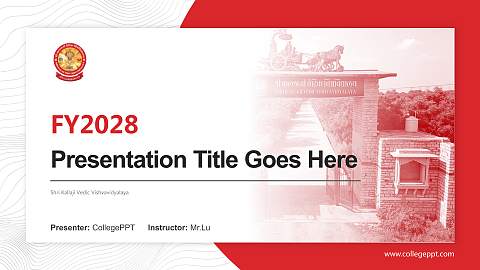 Shri Kallaji Vedic Vishvavidyalaya Academic Presentation/Research Findings Report PPT Template