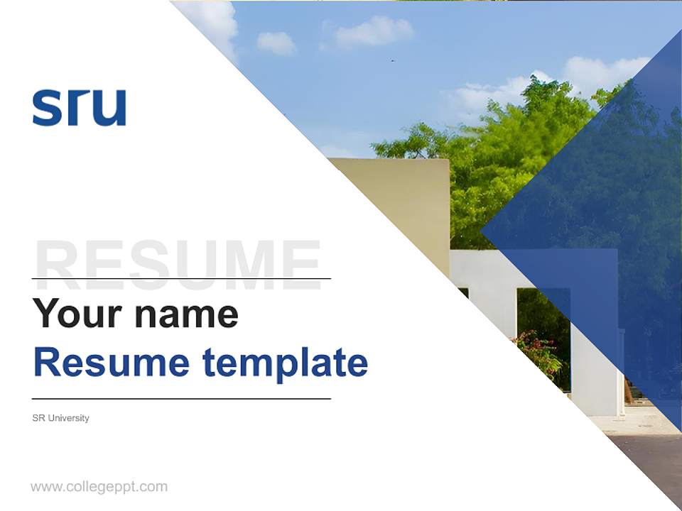 SR University Resume PPT Template4:3 ratio PPT effect preview image5