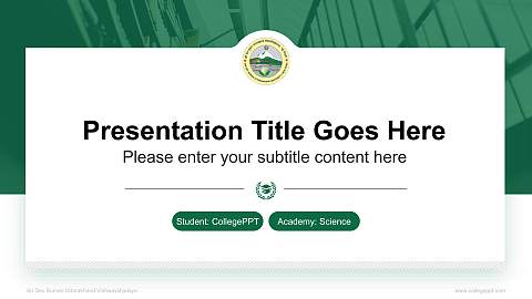 Sri Dev Suman Uttarakhand Vishwavidyalaya National Scholarship Defense PPT Template