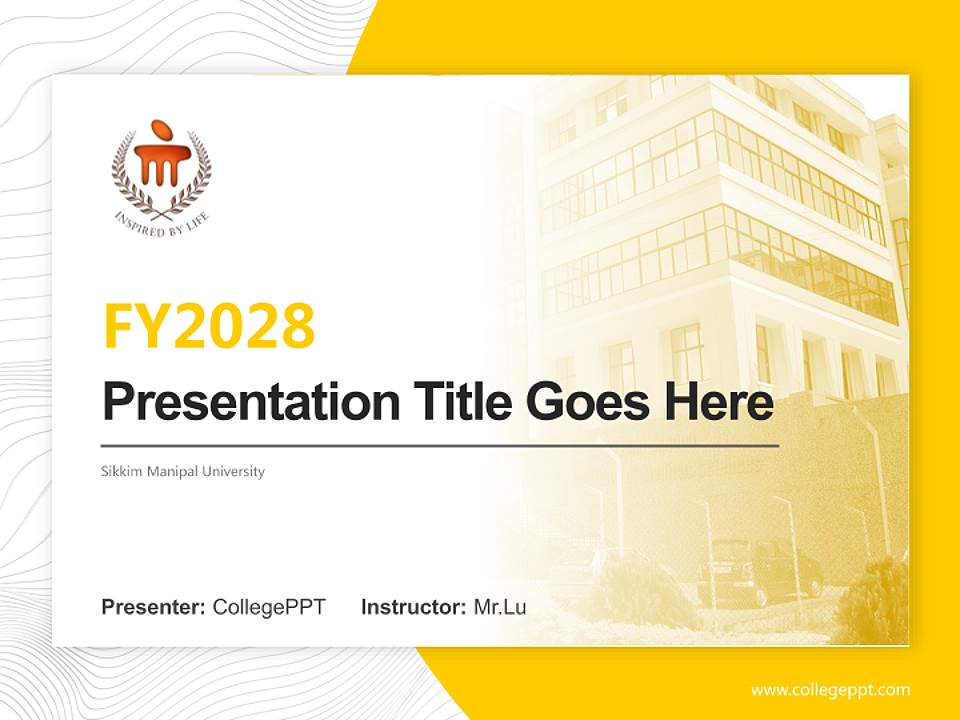 Sikkim Manipal University Academic Presentation/Research Findings Report PPT Template4:3 ratio PPT effect preview image5