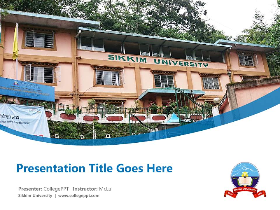 Sikkim University Course/Courseware Creation PPT Template4:3 ratio PPT effect preview image5