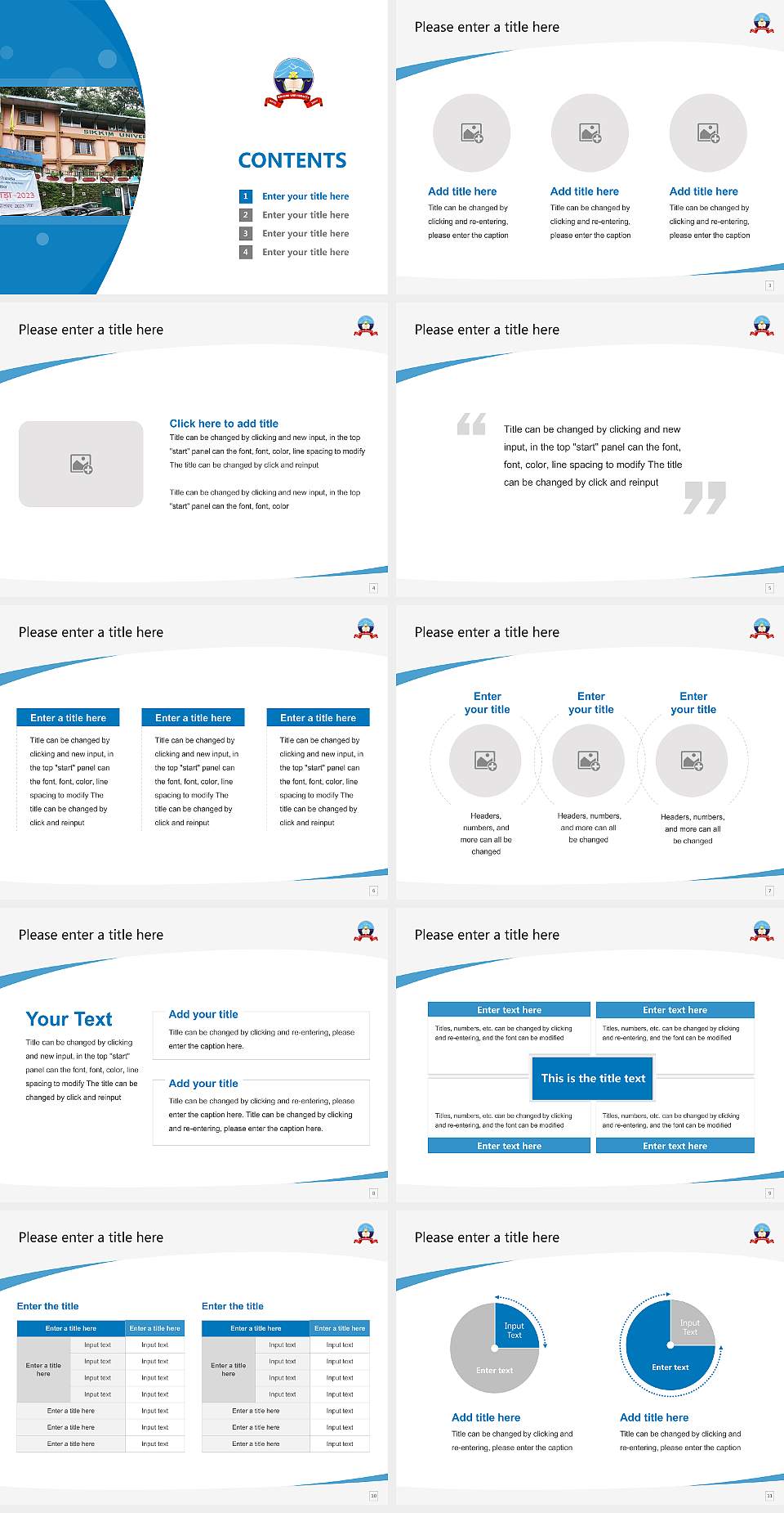 Sikkim University Course/Courseware Creation PPT Template4:3 ratio PPT effect preview image2