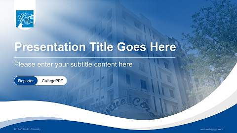 Sri Aurobindo University Lecture Sharing and Networking Event PPT Template