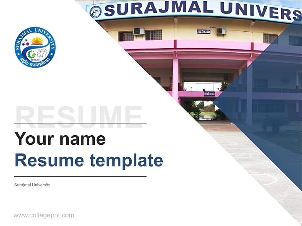 Surajmal University Resume PPT Template4:3 ratio PPT effect preview image5