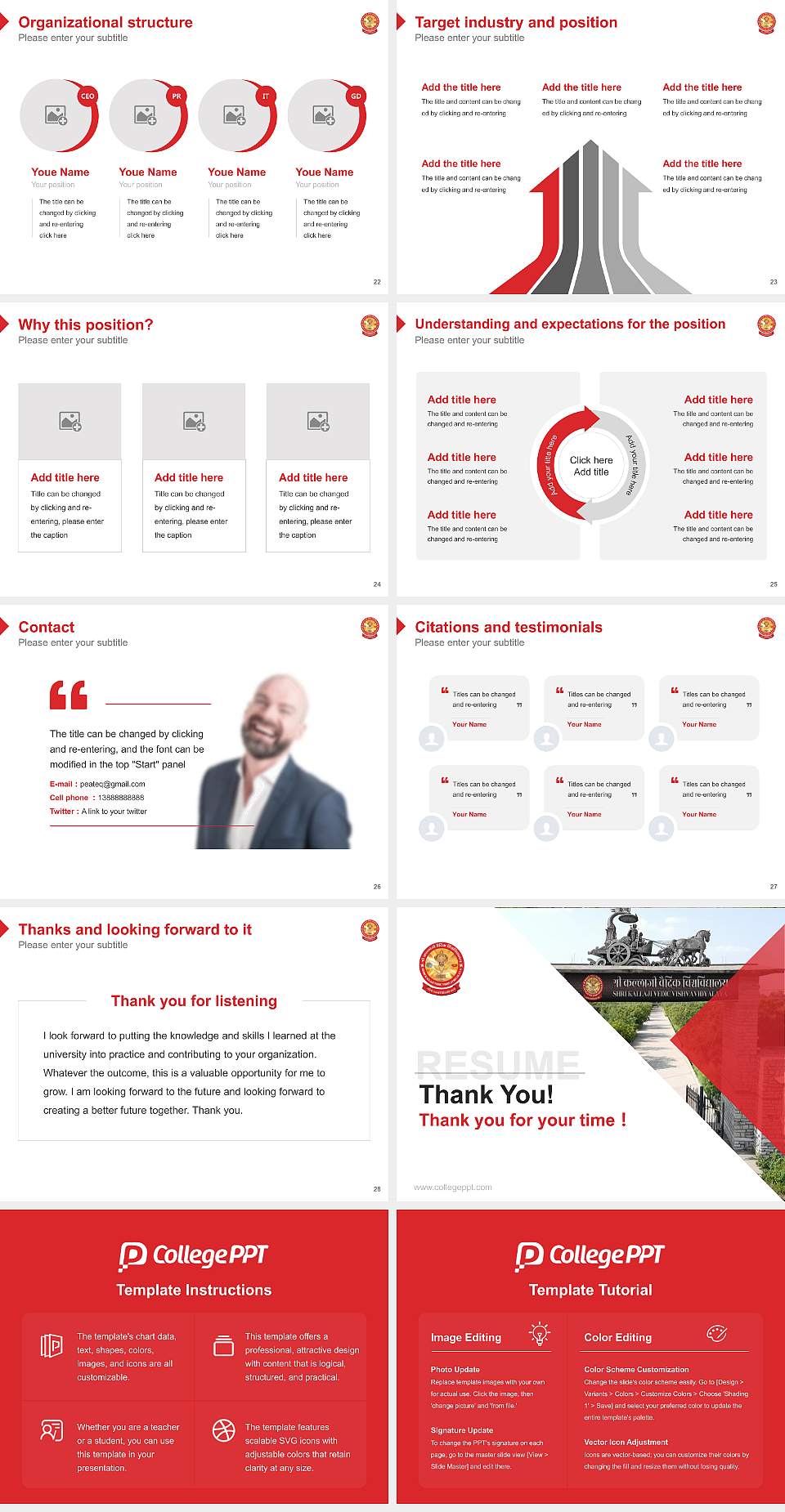 Shri Kallaji Vedic Vishvavidyalaya Resume PPT Template4:3 ratio PPT effect preview image4