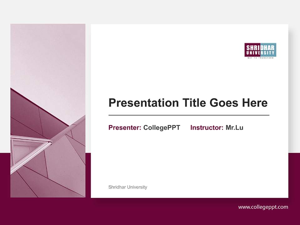 Shridhar University General PPT Template4:3 ratio PPT effect preview image6