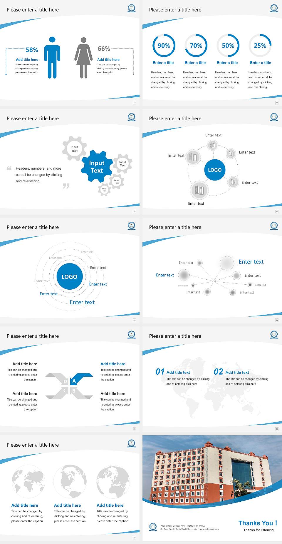 Sri Guru Granth Sahib World University Course/Courseware Creation PPT Template4:3 ratio PPT effect preview image4