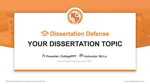 Surendranagar University Graduation Thesis Defense PPT Template
