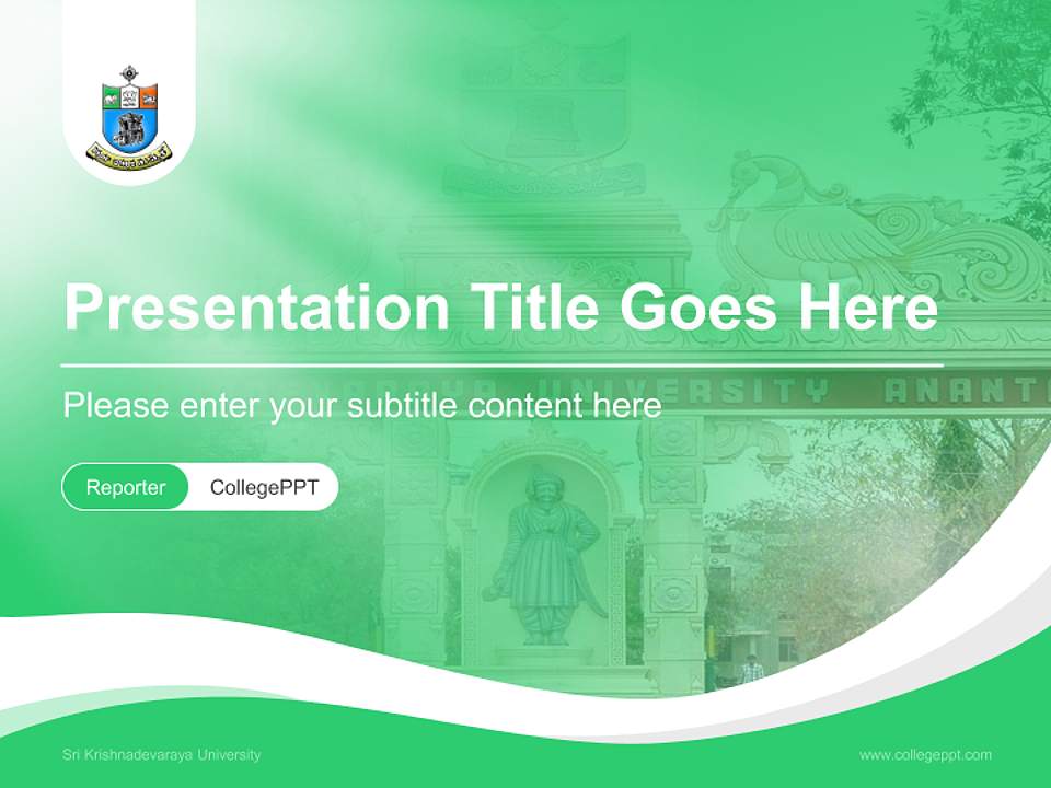 Sri Krishnadevaraya University Lecture Sharing and Networking Event PPT Template4:3 ratio PPT effect preview image4