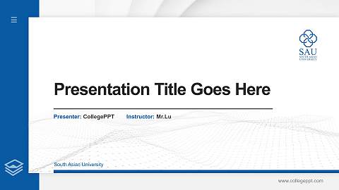 South Asian University Thesis Proposal/Graduation Defense PPT Template