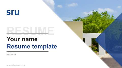 SR University Resume PPT Template