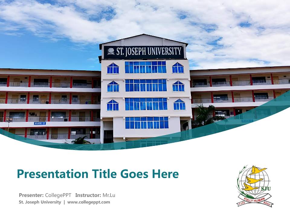 St. Joseph University Course/Courseware Creation PPT Template4:3 ratio PPT effect preview image5