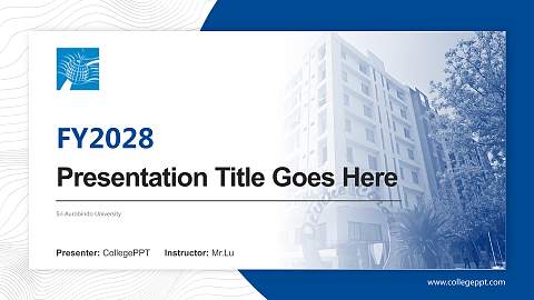 Sri Aurobindo University Academic Presentation/Research Findings Report PPT Template