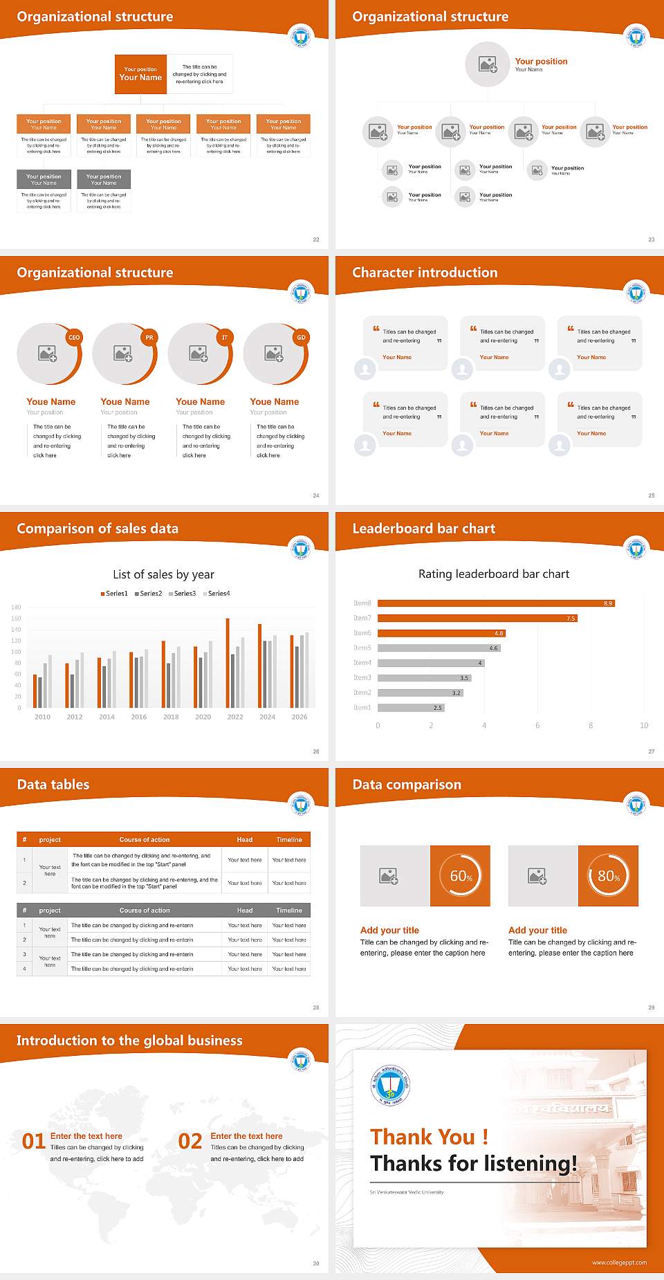 Sri Venkateswara Vedic University Academic Presentation/Research Findings Report PPT Template4:3 ratio PPT effect preview image4