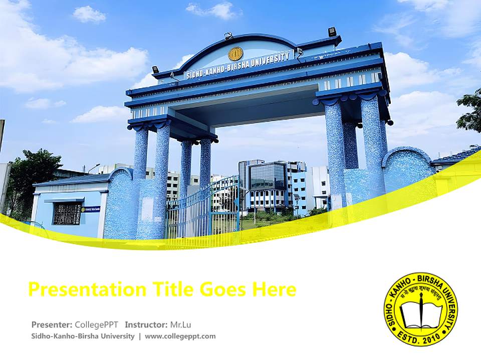 Sidho-Kanho-Birsha University Course/Courseware Creation PPT Template4:3 ratio PPT effect preview image5