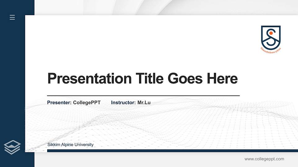Sikkim Alpine University Thesis Proposal/Graduation Defense PPT Template16:9 ratio PPT effect preview image