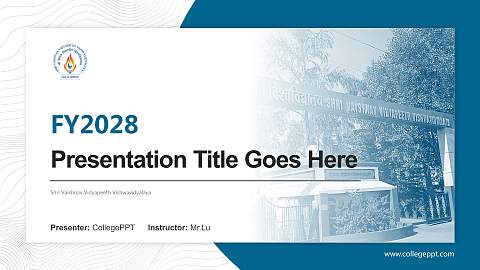 Shri Vaishnav Vidyapeeth Vishwavidyalaya Academic Presentation/Research Findings Report PPT Template