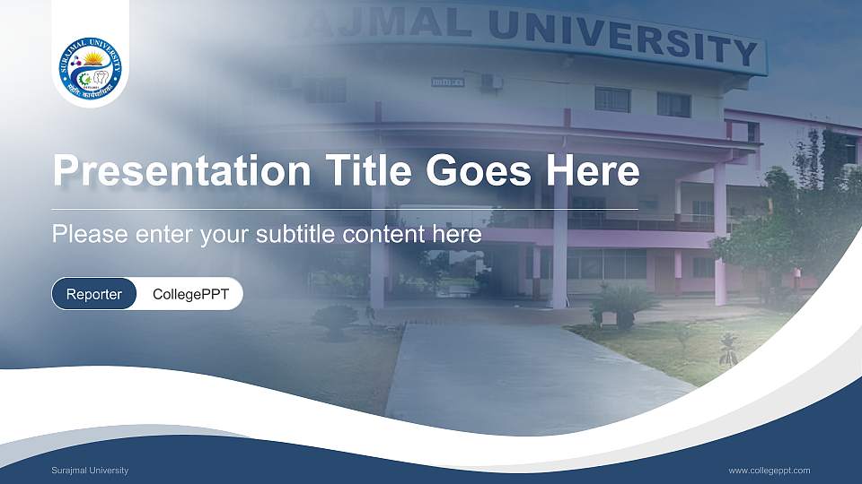 Surajmal University Lecture Sharing and Networking Event PPT Template16:9 ratio PPT effect preview image