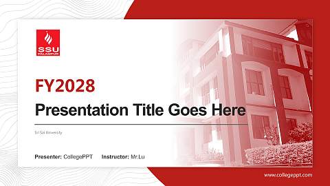 Sri Sai University Academic Presentation/Research Findings Report PPT Template