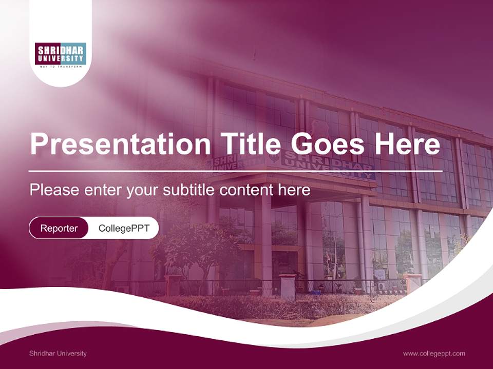 Shridhar University Lecture Sharing and Networking Event PPT Template4:3 ratio PPT effect preview image4