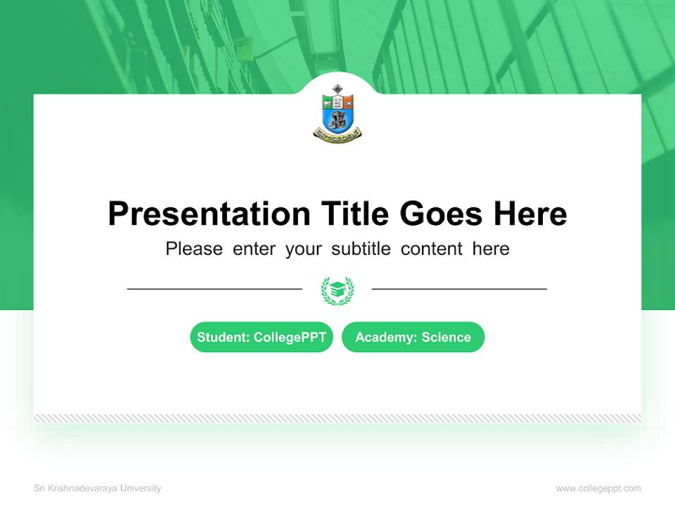 Sri Krishnadevaraya University National Scholarship Defense PPT Template4:3 ratio PPT effect preview image4