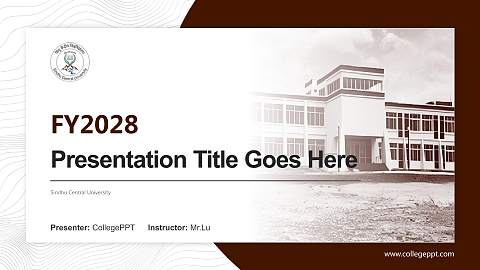 Sindhu Central University Academic Presentation/Research Findings Report PPT Template