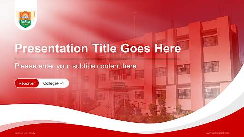 Sunrise University Lecture Sharing and Networking Event PPT Template